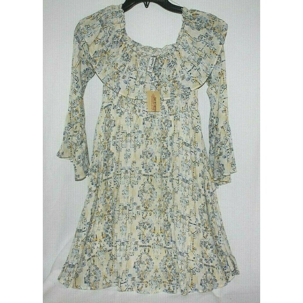 American Rag Cia Women's Juniors Summer dress Size XS Cream Tapestry